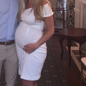 ASOS white maternity dress